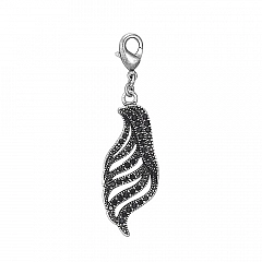 Кулон Charms Блестящее Серебро Черный