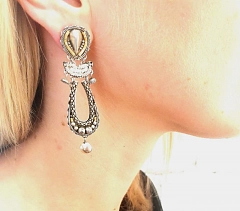 Серьги Индиго Серебряный