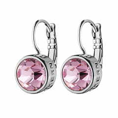 Серьги Louise Блестящее Серебро Розовый
