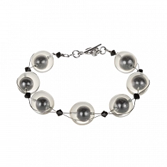 Браслет Floating Pearls Серый