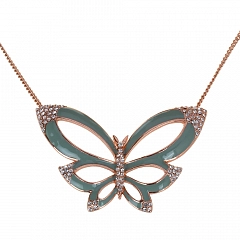 Колье Papillon Розовое Золото