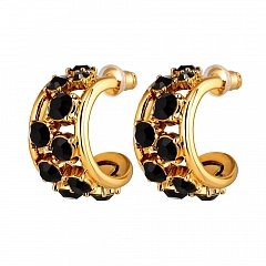 Серьги ASTOR Блестящее Золото Черный