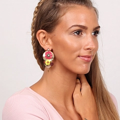 Серьги Babette Кристаллы Красный