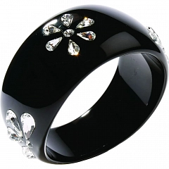 Браслет Flower Crystal Черный