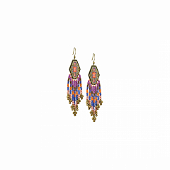 Серьги Exotic Tribe Фиолетовый