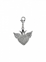 Кулон Mega Charms Блестящее Серебро Серый