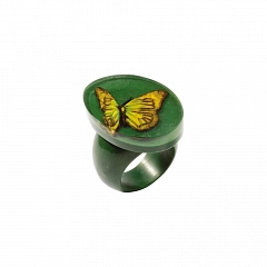 Кольцо Butterfly Зеленый