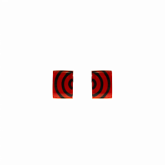 Серьги Symmetric Красный