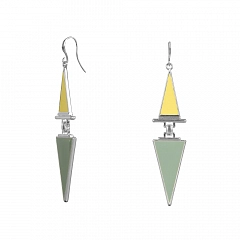 Серьги Big Earrings Блестящее Серебро Серый