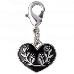 Кулон Charms Блестящее Серебро Черный