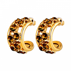 Серьги ASTOR Блестящее Золото Коричневый