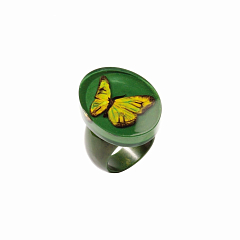 Кольцо Butterfly Зеленый