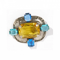 Брошь Syracuse Topaze Argente