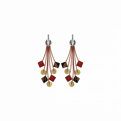 Серьги Django Кожа Мульти