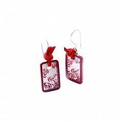 Серьги Wild Rose Красный
