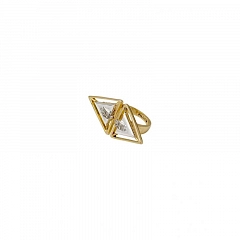 Кольцо Triangle Блестящее Серебро Серый
