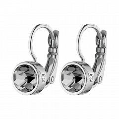 Серьги MADU Блестящее Серебро Серый