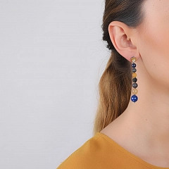 Серьги Blue Tribe Гематит Мульти