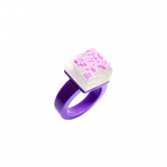 Кольцо Floating Flower Фиолетовый