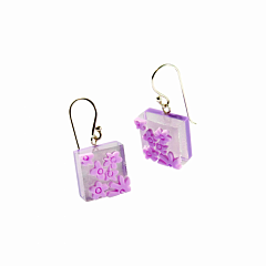 Серьги Floating Flower Фиолетовый
