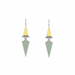 Серьги Big Earrings Блестящее Серебро Серый