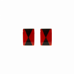 Серьги Symmetric Красный
