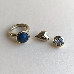 Набор Compliments Кольцо Ring + Топпинги Sence + Strength Блестящее Золото