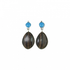 Серьги Aqua Di Blue Коричневый