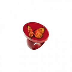 Кольцо Butterfly Красный