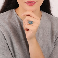 Кольцо Juliette Кристаллы Синий