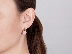Серьги CORKIN Блестящее Золото Розовый