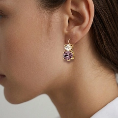 Серьги GLOBULE Блестящее Золото Розовый