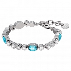 Браслет GRIVNA Блестящее Серебро Голубой Кристаллы Swarovski