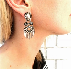 Серьги Индиго Серебряный