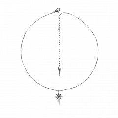 Колье Starcross Блестящее Серебро Серый