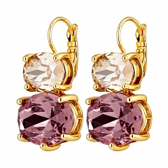 Серьги GLOBULE Блестящее Золото Розовый