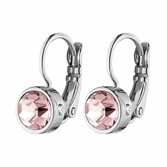 Серьги Madu Блестящее Серебро Розовый