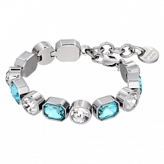 Браслет ALAYA Блестящее Серебро Голубой Кристаллы Swarovski
