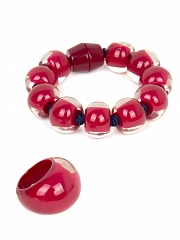 Браслет Colourful Beads Красный