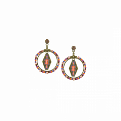 Серьги Exotic Tribe Фиолетовый